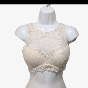 PINK Victoria's Secret Cami Bra Bralette Lace 90s Y2K Whimsical 200L